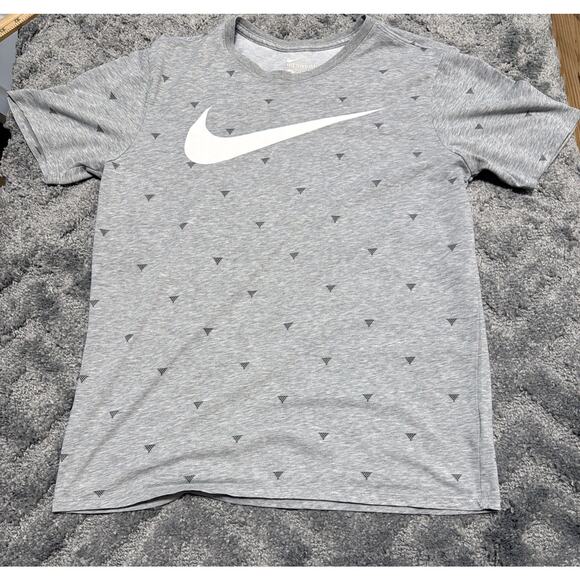 Nike Other - Men's Gray The Nike Tee, Nike Logo, Basketball Allover Dri-fit T-Shirt M